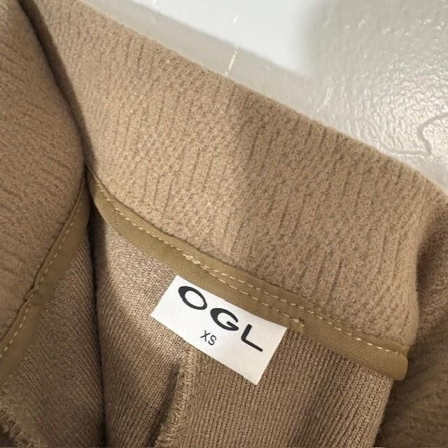 OGL Pants Womens XS Brown Wide Leg High Rise Pull On Textured Lounge NEW