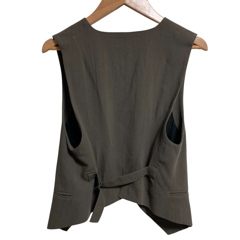 ANN DEMEULEMEESTER Black Tag, Horizonti Tag, Size 34, Brown Vest Women USED