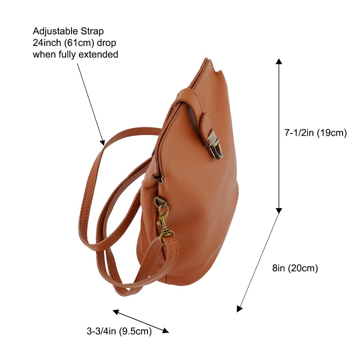GlassOfVenice Fioretta Italian Genuine Leather Small Crossbody Shoulder Bag Purs