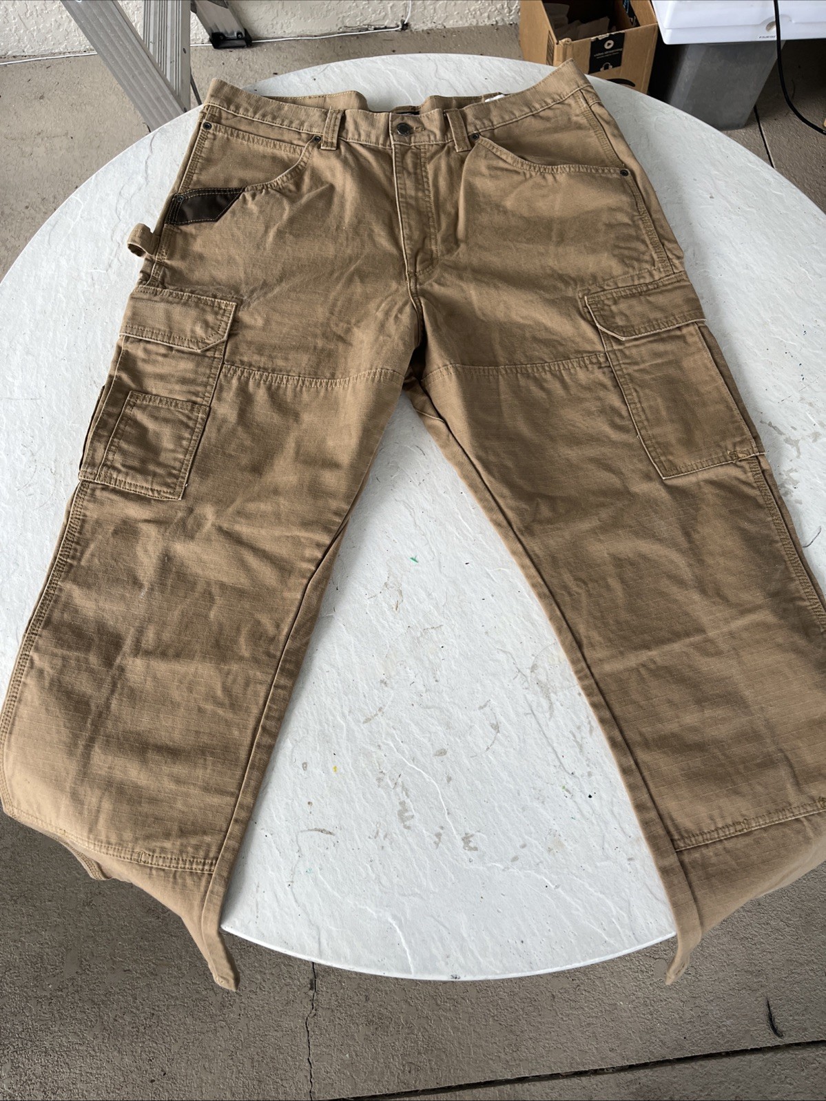 NWT Wrangler Tan Workwear Ranger Cargo Pants Mens 38X30 WMWR1RH