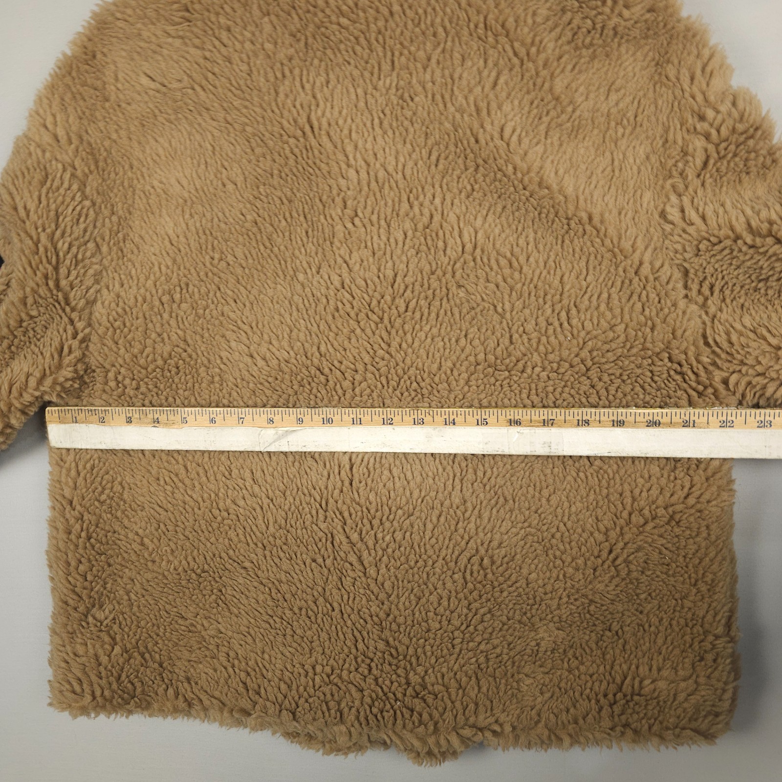 Tommy Hilfiger Faux Fur Jacket Women Large Beige Sherpa Full Zip Toggle Button