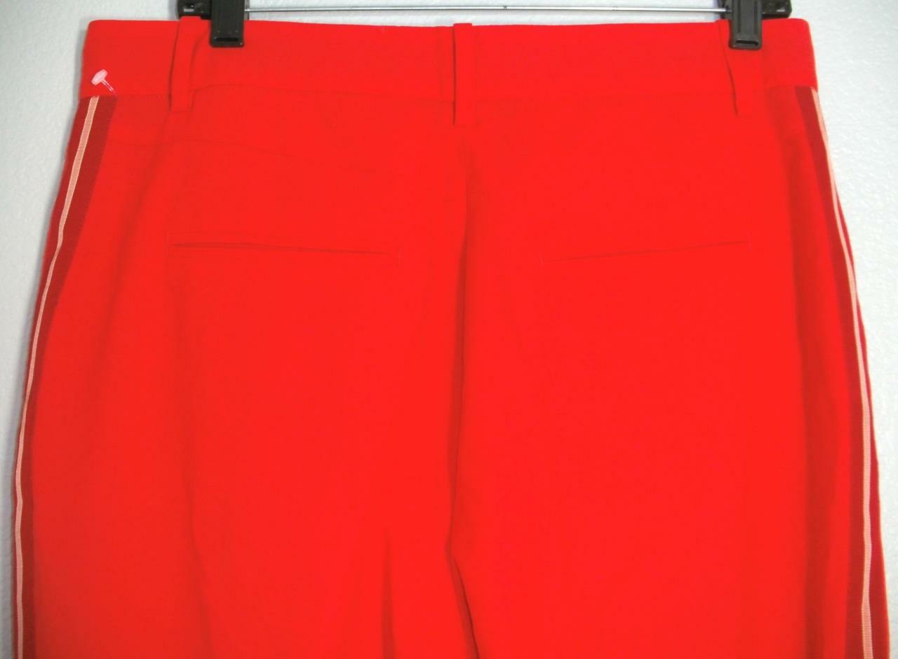 NWT Rag & Bone Oman Red Side Stripe Wool Blend Trousers Pants 10