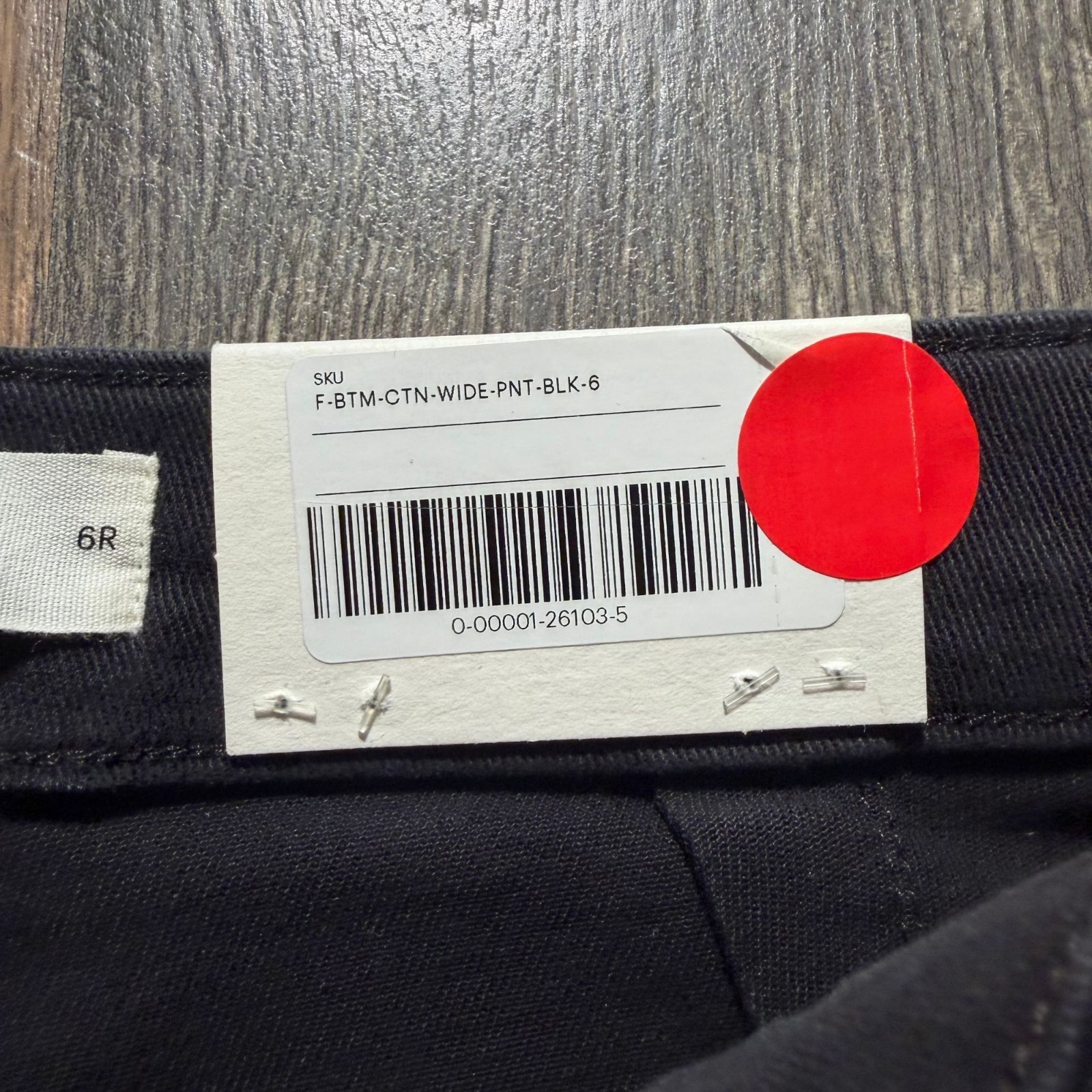 Everlane The Utility Wide Leg Pant Black Size 6R NWT