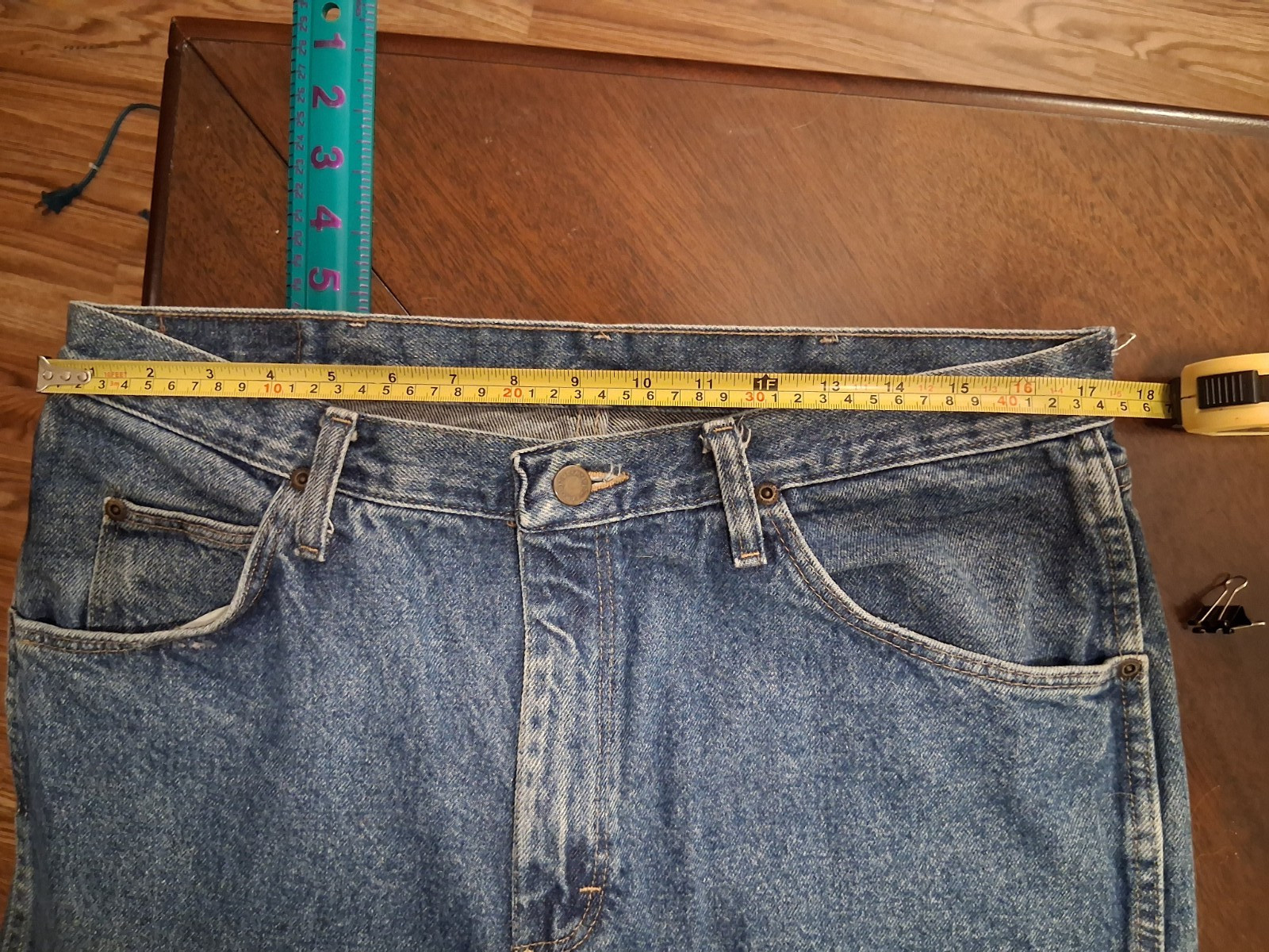 Wrangler Jeans 5 Star Premium Dark Stonewash 35×30 Regular Straight, Higher Rise