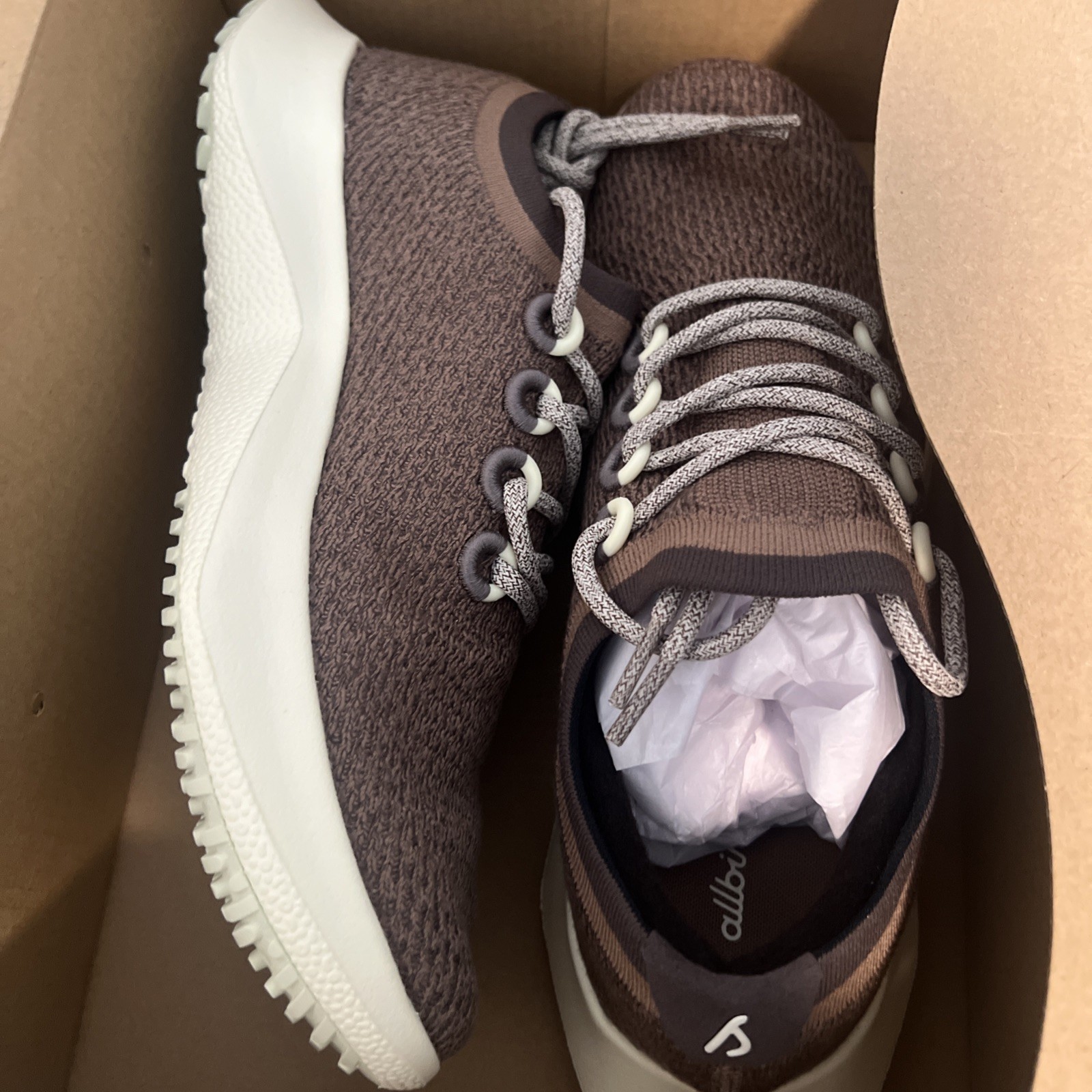 Allbirds Men’s Tree Runners Hazy Cocoa Sz 9 Lightweight Breathable Sneakers