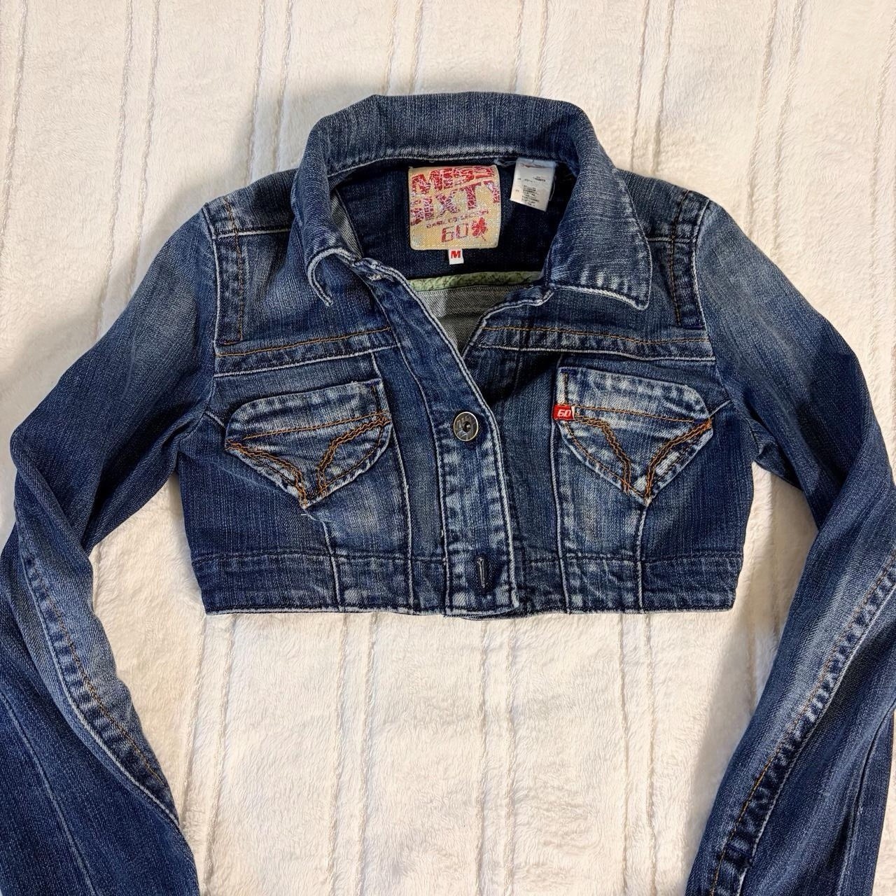 Vintage Miss Sixty Cropped Denim Jacket Rare Women’s Size S Y2K 90s