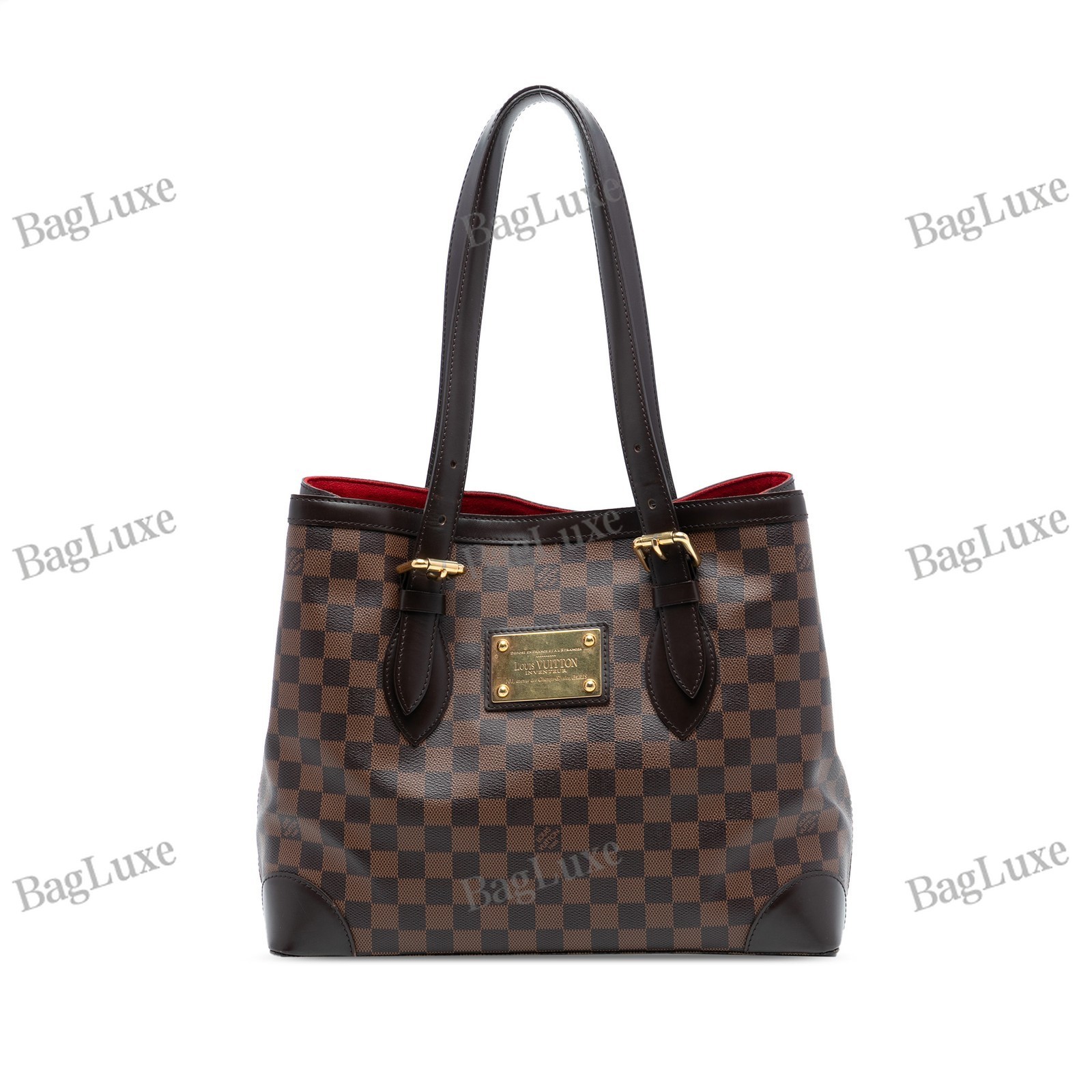 Louis Vuitton LV Damier Ebene Hampstead MM Pre-Loved Brown Bag