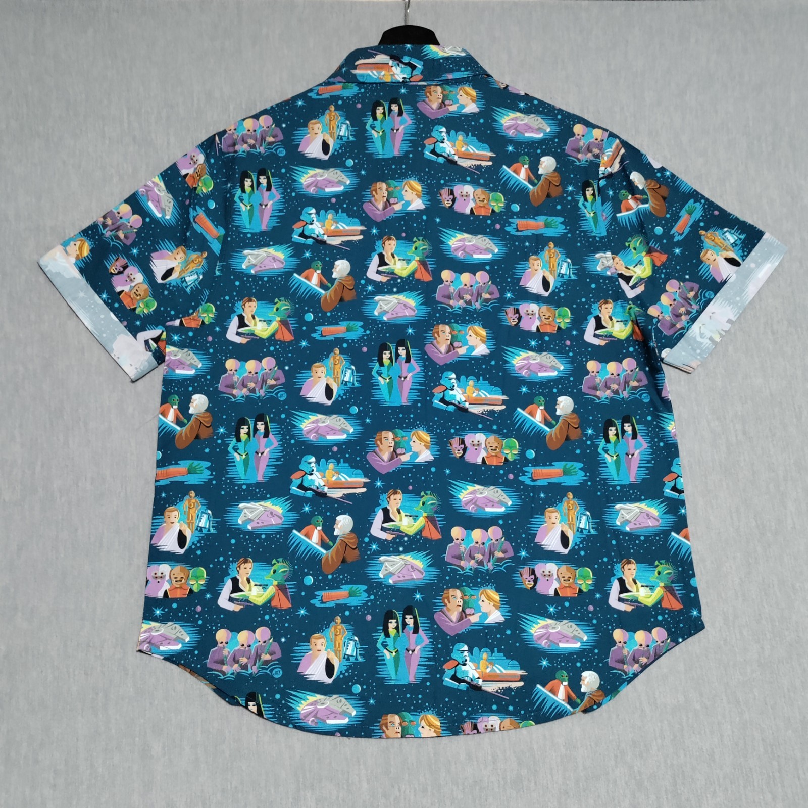 Disney Parks Star Wars Cantina Tiki Camp Shirt Jeff Granito Mens Small NWOT