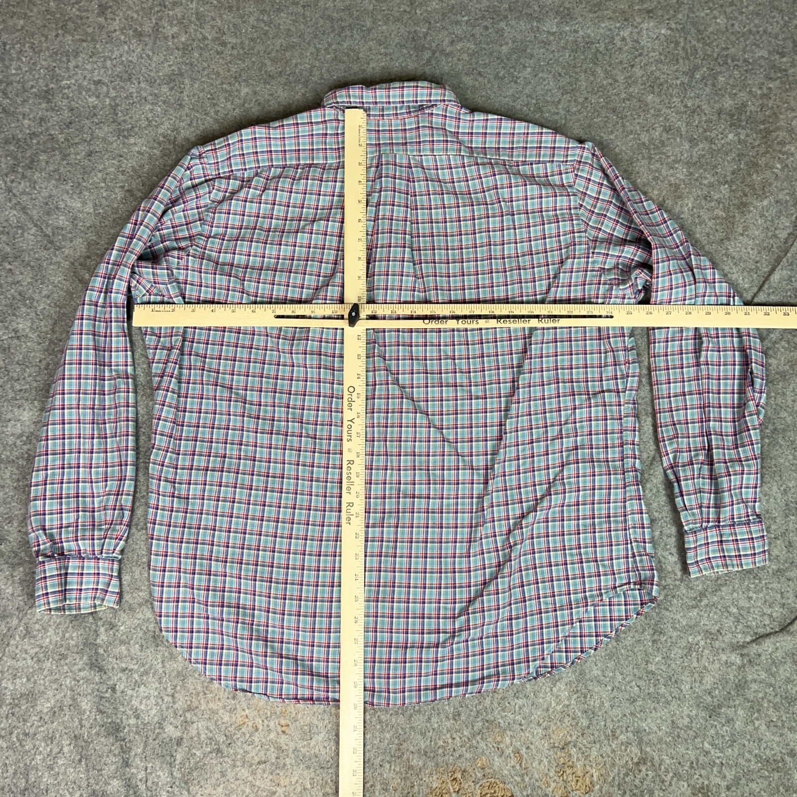 Ralph Lauren Men Shirt Extra Large Blue Purple Red Pony Preppy Classic Work Top