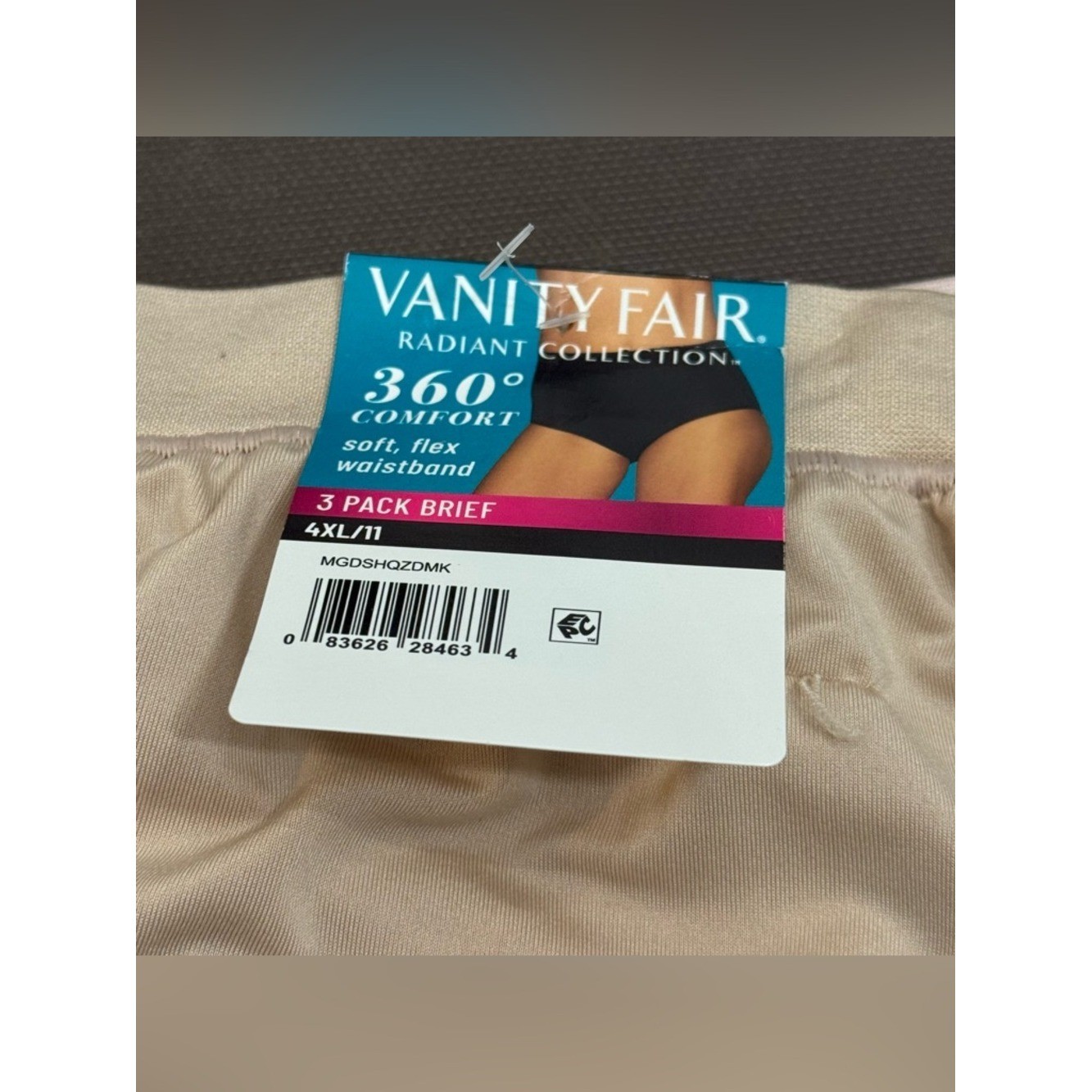 Vanity Fair Radiant Collection Underwear 3 Pack Flex Waistband NWT size 11 4XL