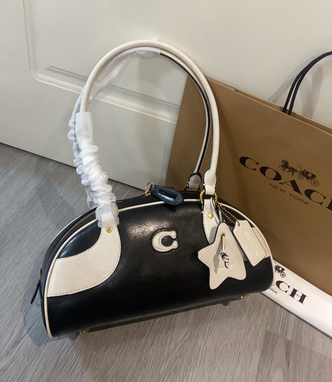 Coach Bowling Shoulder Bag CDU49 black