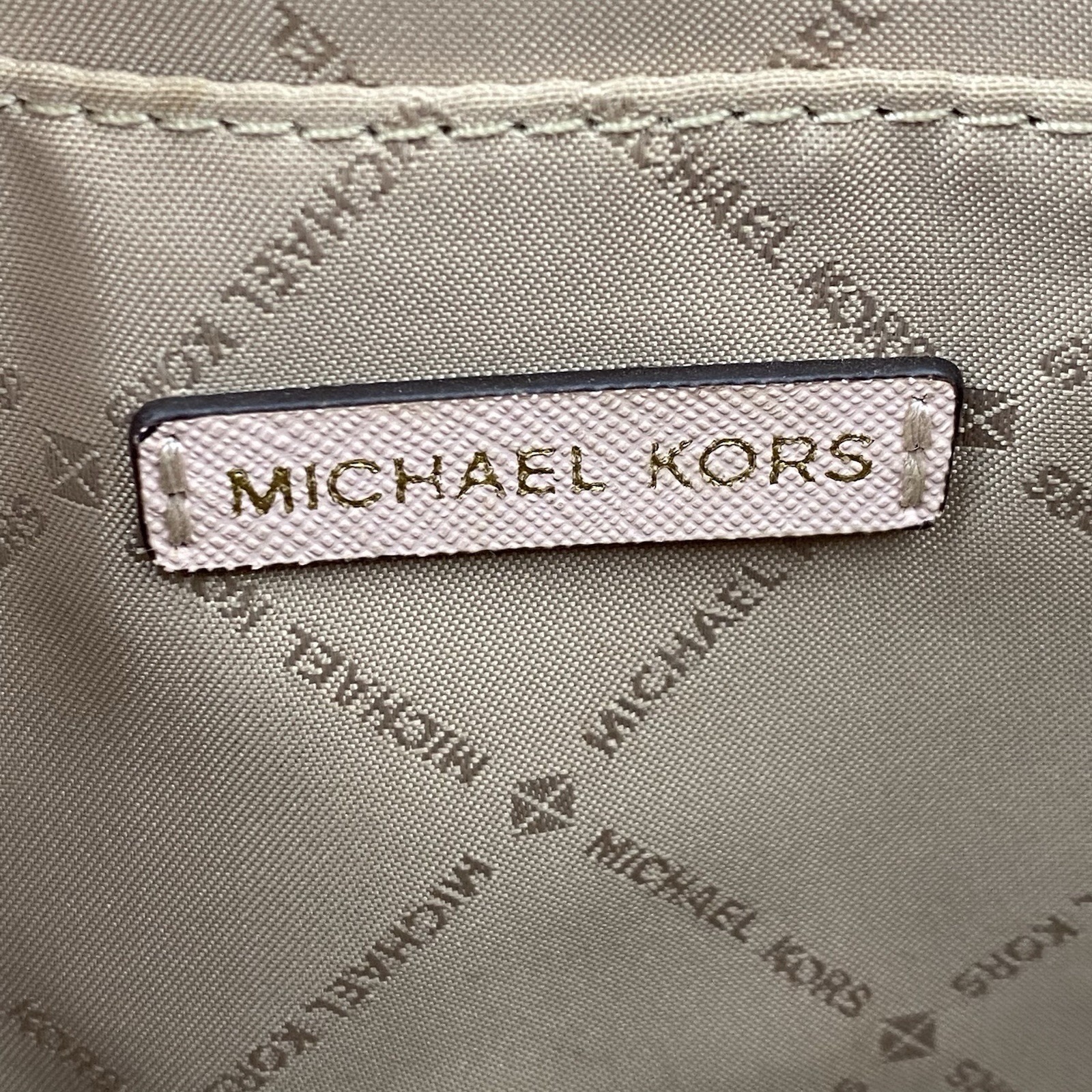 Michael Kors Mercer Logo and Leather Accordion Crossbody Bag Pink Medium