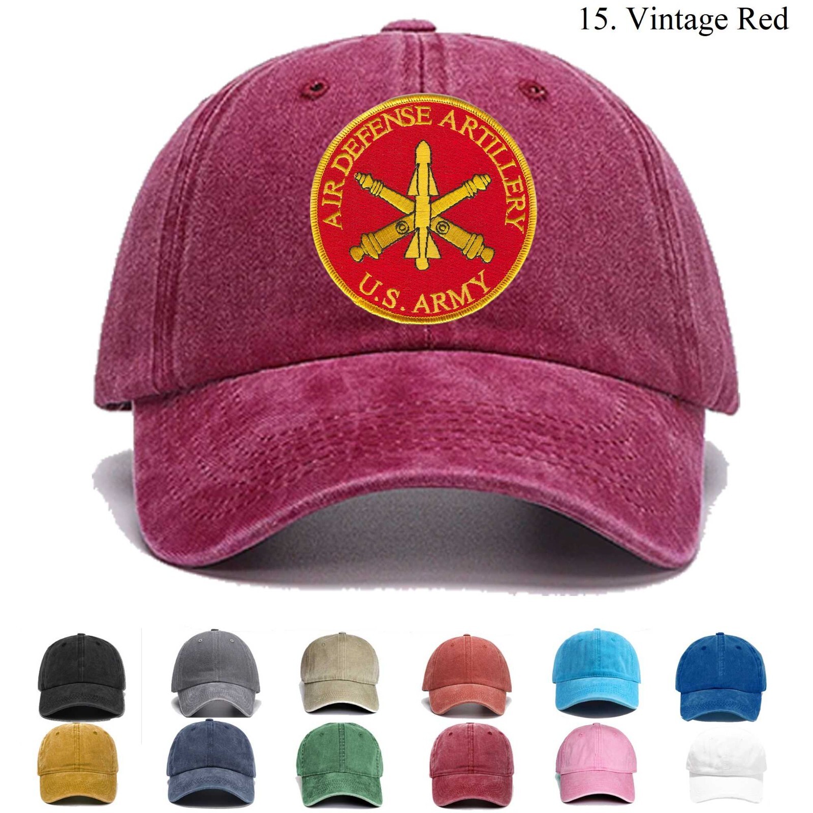 Embroidered Hat Air Defense Artillery, Veteran Cap, Trucker Hat, Baseball Cap