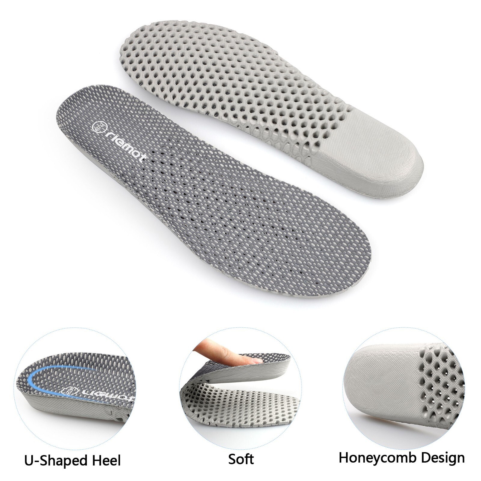 Breathable Shoe Insoles For Men Sport Inserts Water Shoes Sneaker Replace Insole