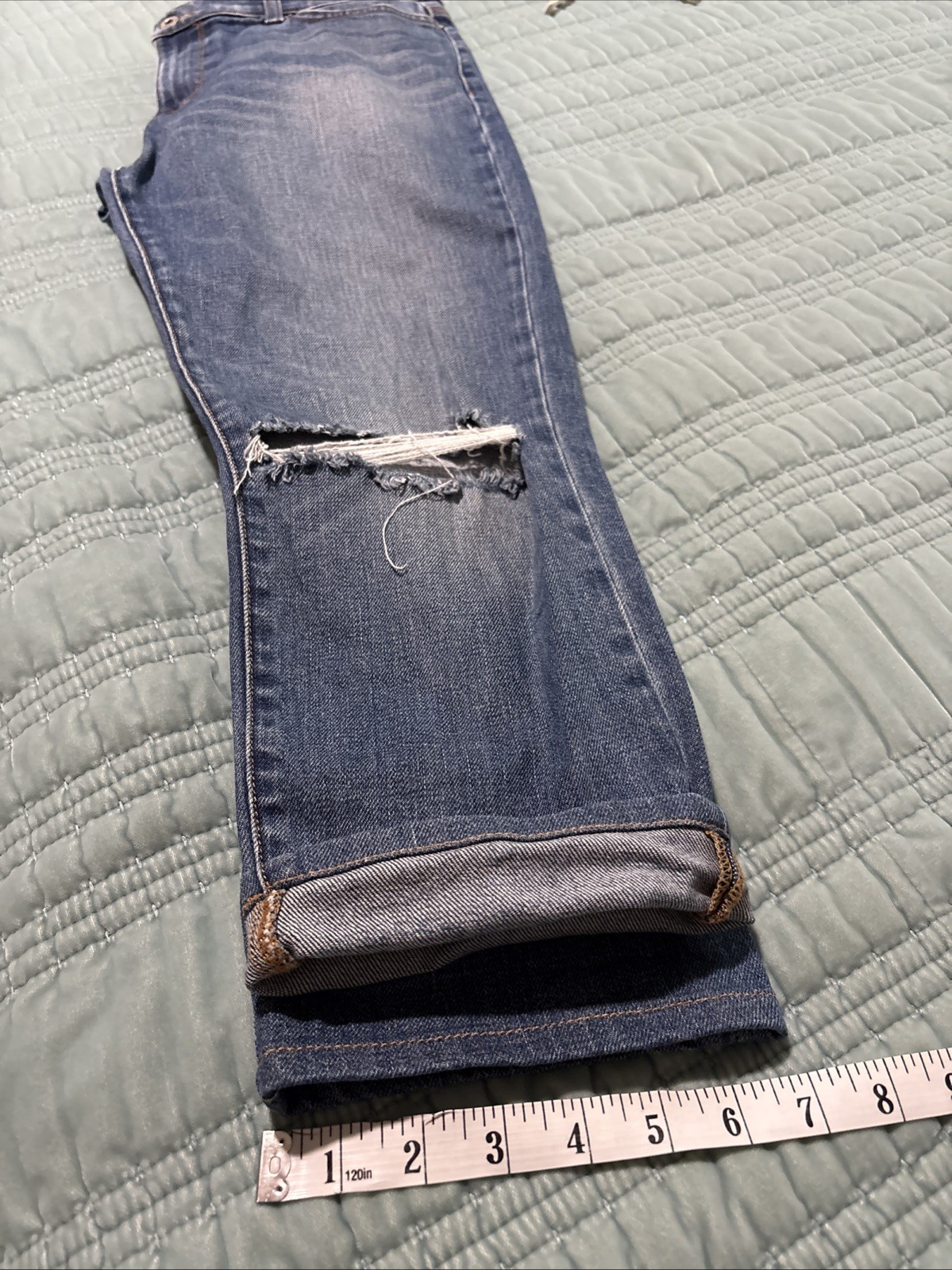 Baldwin 29 Kennedy Low Rise Boyfriend Capri Denim, Y2K, Stretch, 98% Cotton, EUC