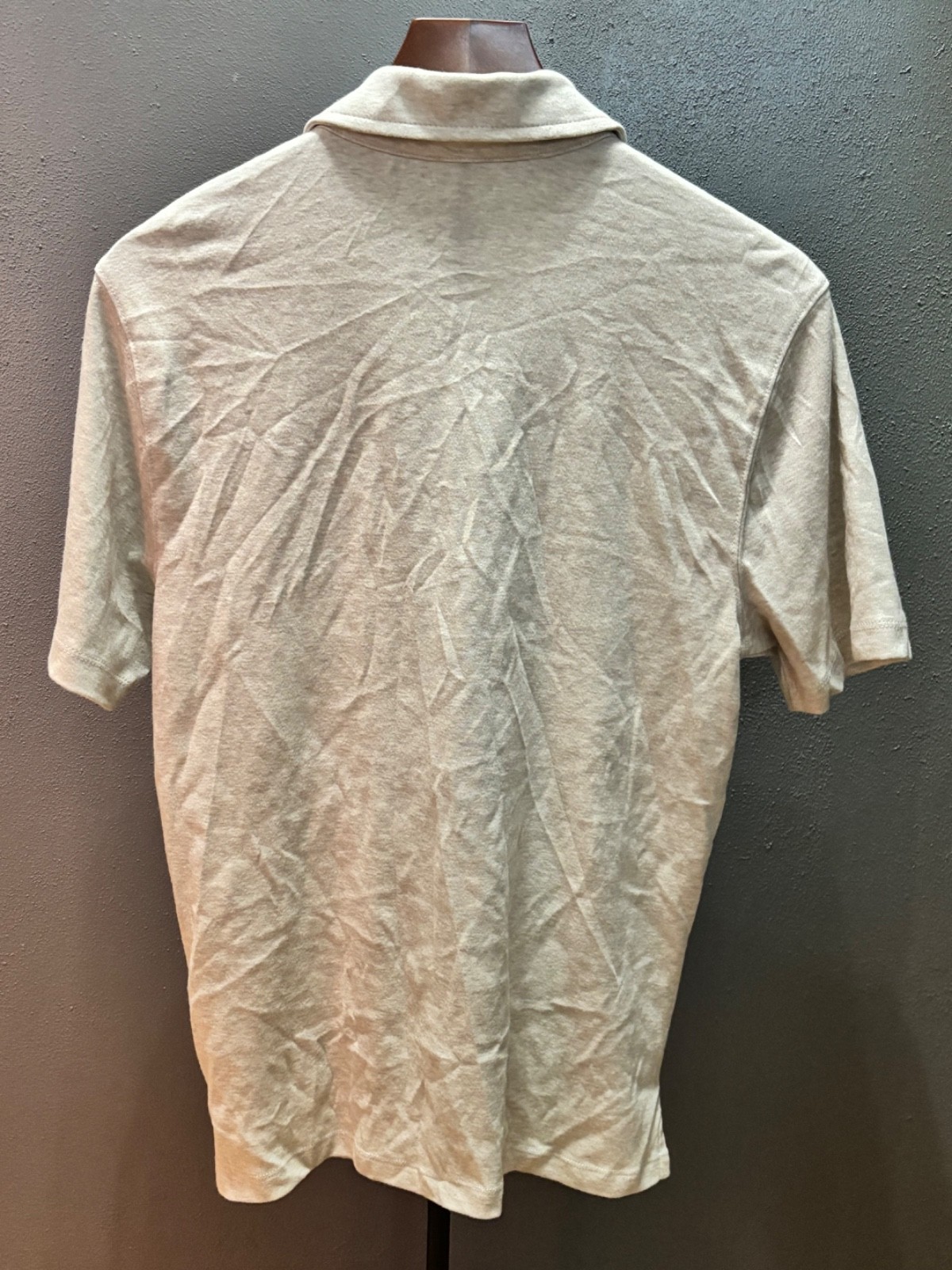Free Assembly Cotton Luxe Everyday Polo Tan Heather Cream Men Small Lot of 2 NWT