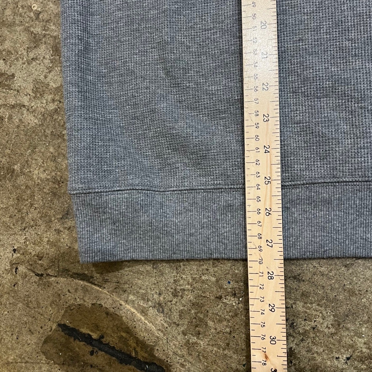 Grey Waffle Knit Graphic Sweatshirt Bench
