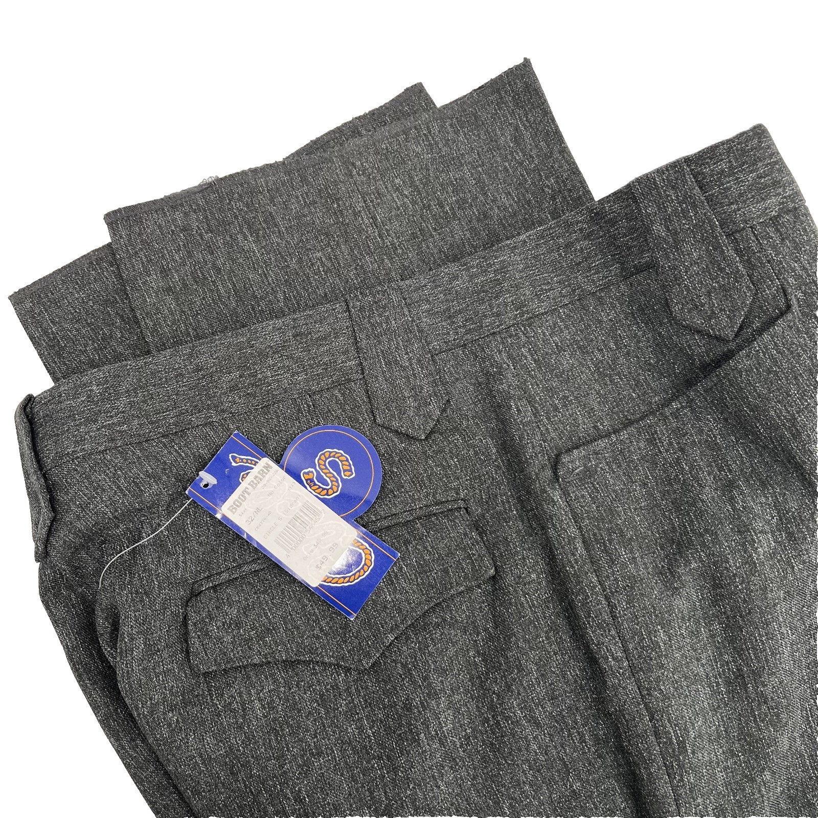 CIRCLE S Men’s Sz 32 NWT Unhemmed Charcoal Gray Western Dress Ranch Pants Slacks