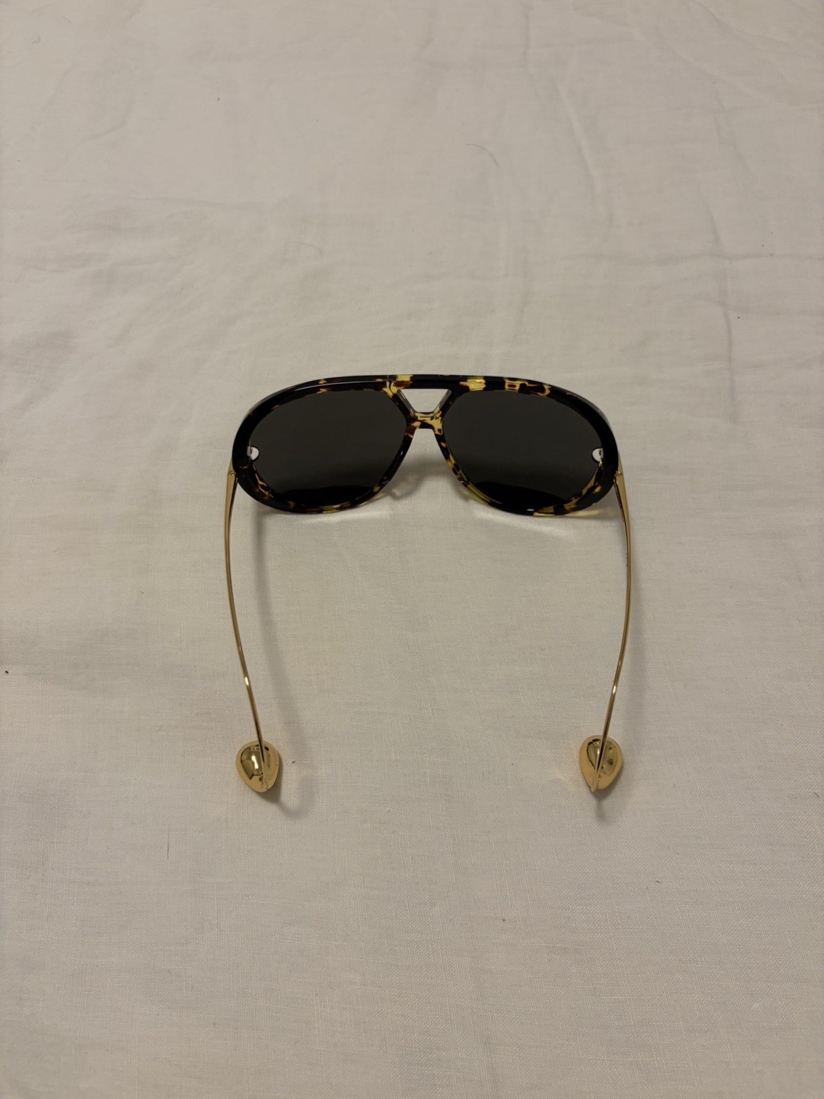 Bottega Veneta BV1273S Aviator Sunglasses Tortoise Frame Black Lenses UV400