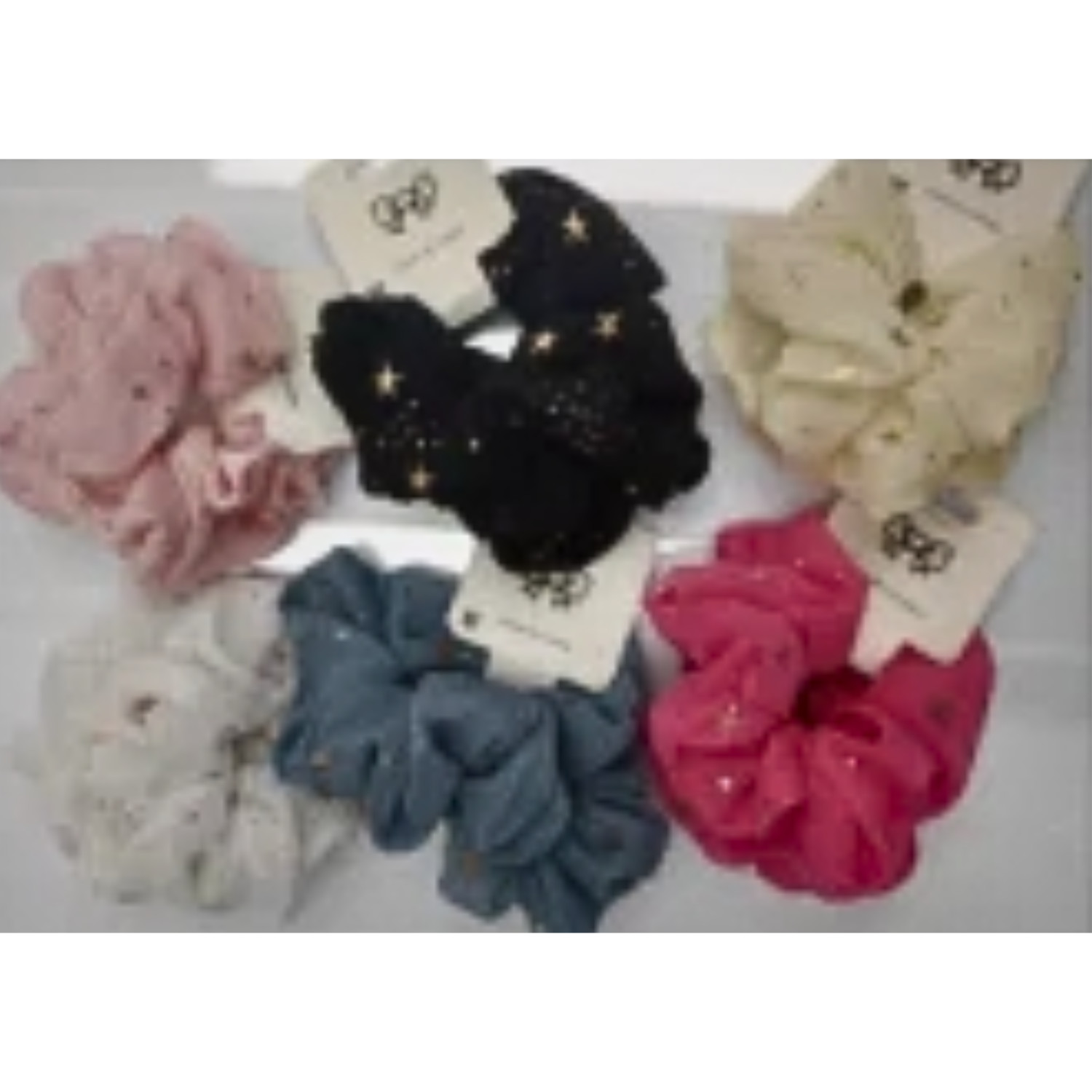 Pentagram Hot Drill Bit Hair Rings – Pink, Blue, Black, White, Beige