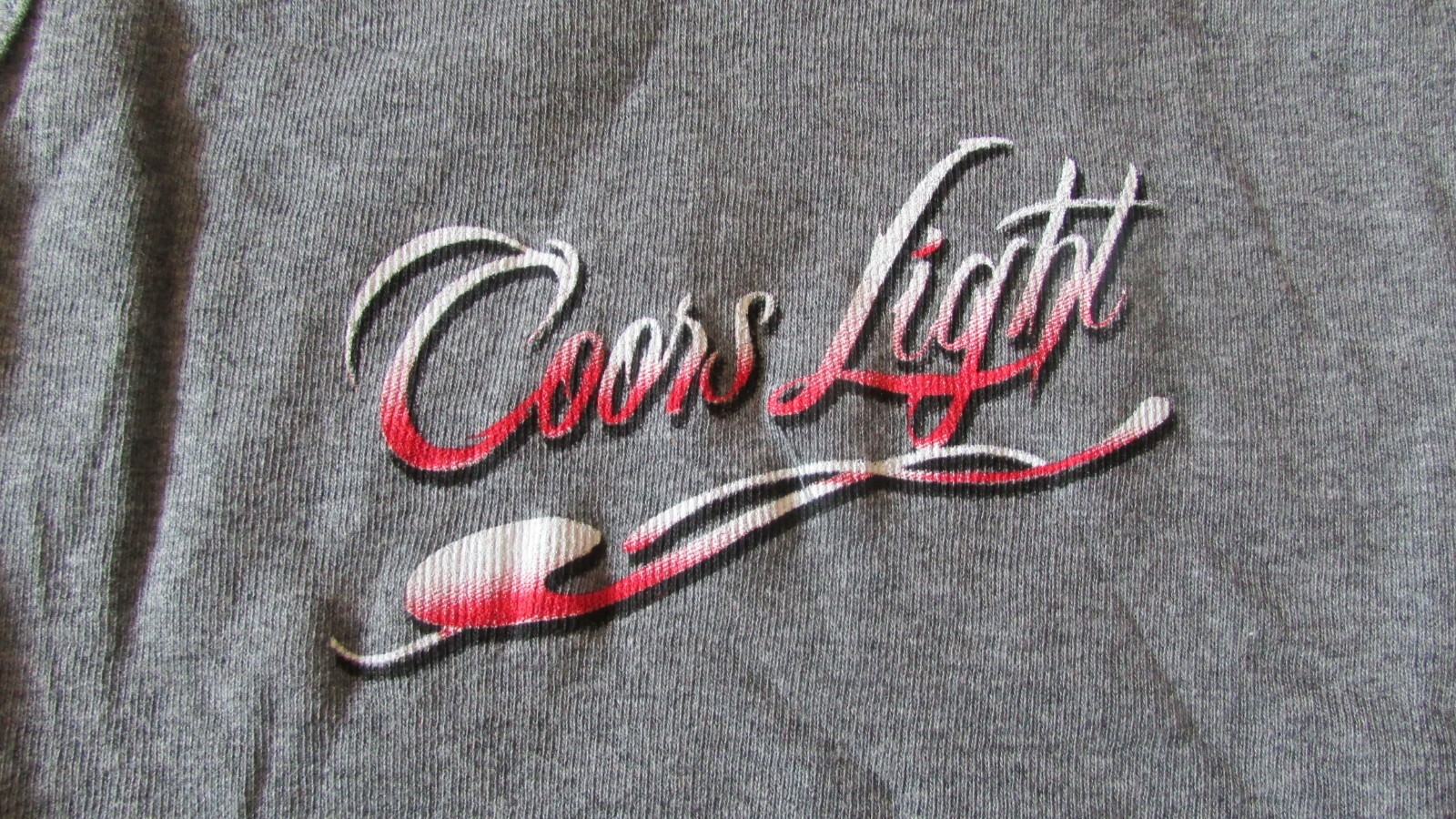 Ladies Coors Light Beer Tank Top – Gray -Small -100% Cotton (G 24)
