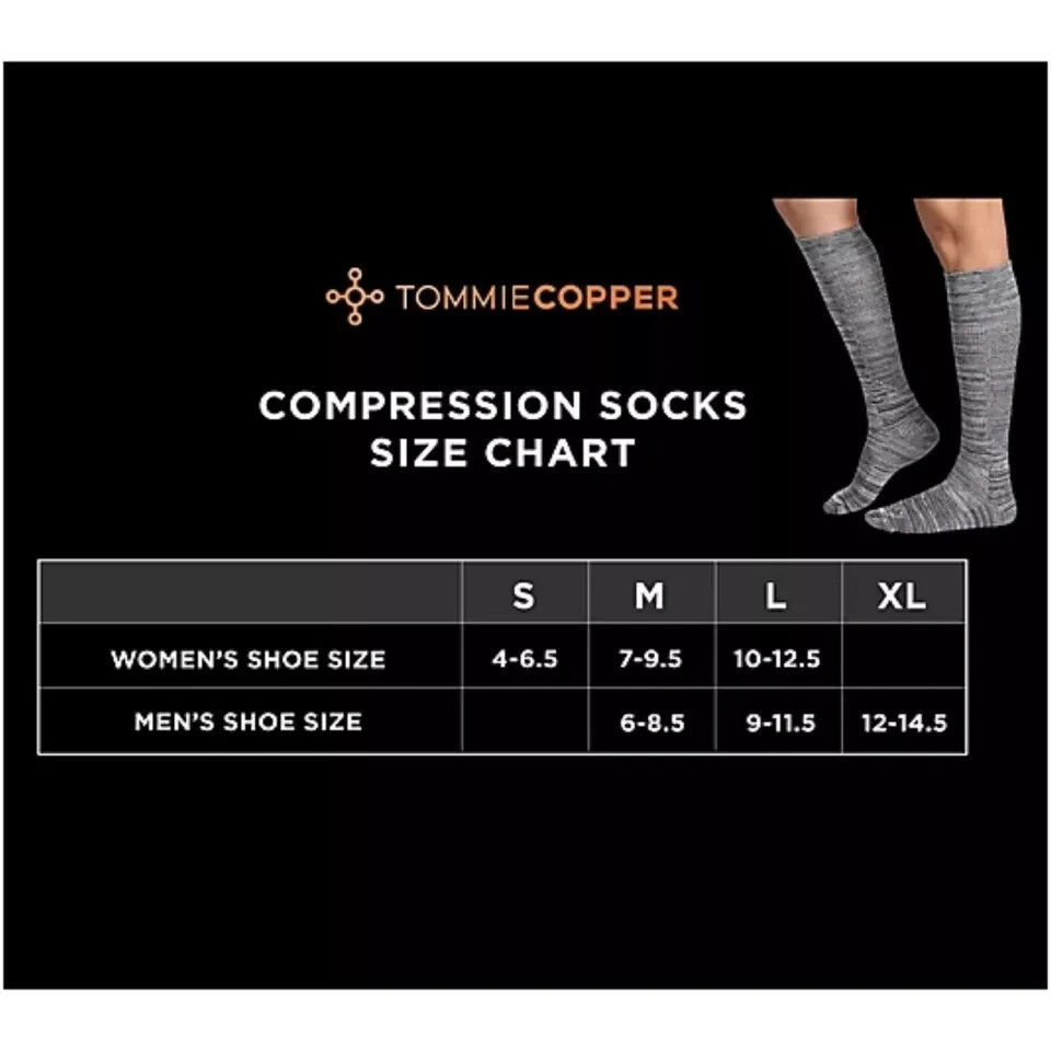 TOMMIE COPPER 4 PACK OVER THE CALF NANOGLIDE COMPRESSION SOCKS Size Large JADE