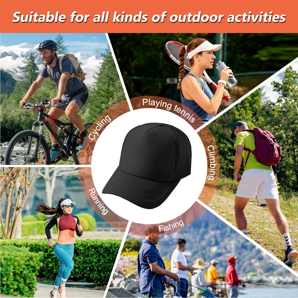 Curved Mesh Fishing Trucker Hat Custom Logo Name Photo Outdoor Daily Wear Cap