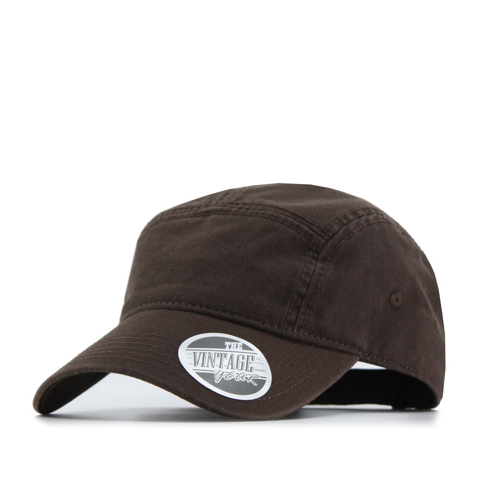 New Washed Cotton Twill Five Panel Hat Camper Cap Khaki Navy Red White Brown