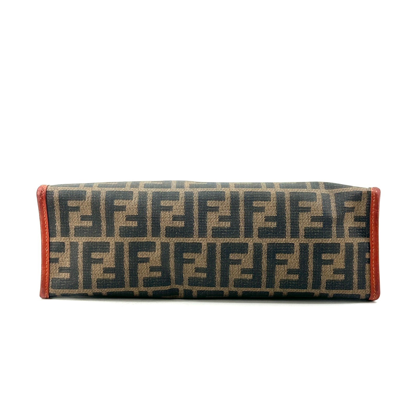 FENDI Zucca Clutch Bag Brown