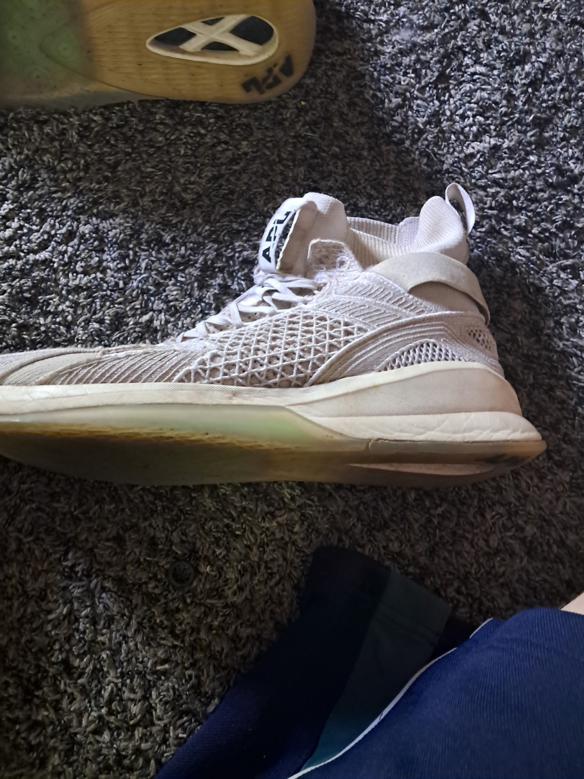 APL Concept X -Banned in NBA- All White HEAVILY WORN-Size 11
