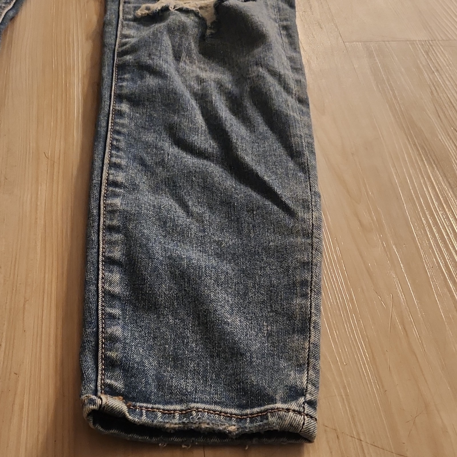 American Eagle Next Level Stretch High-Rise Jegging Distressed Blue Jeans 6