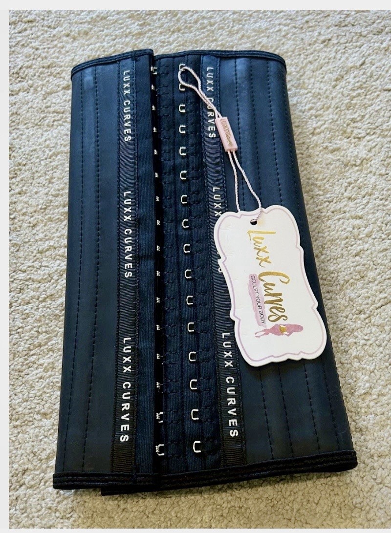 Luxx Curves Waist Trainer Extender Only for 14 in Black Nylon Spandex Firm Comp