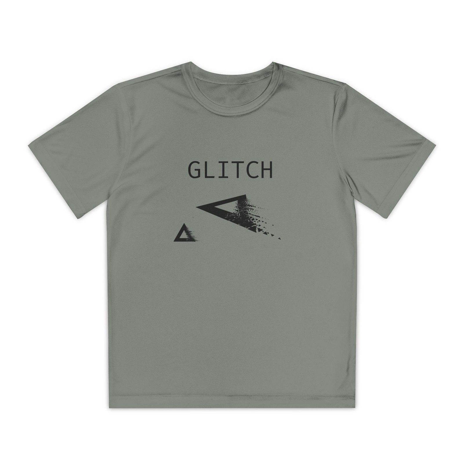 Glitch Triangle Graphic Tee | HueCov – Youth Sports Competitor Shirt