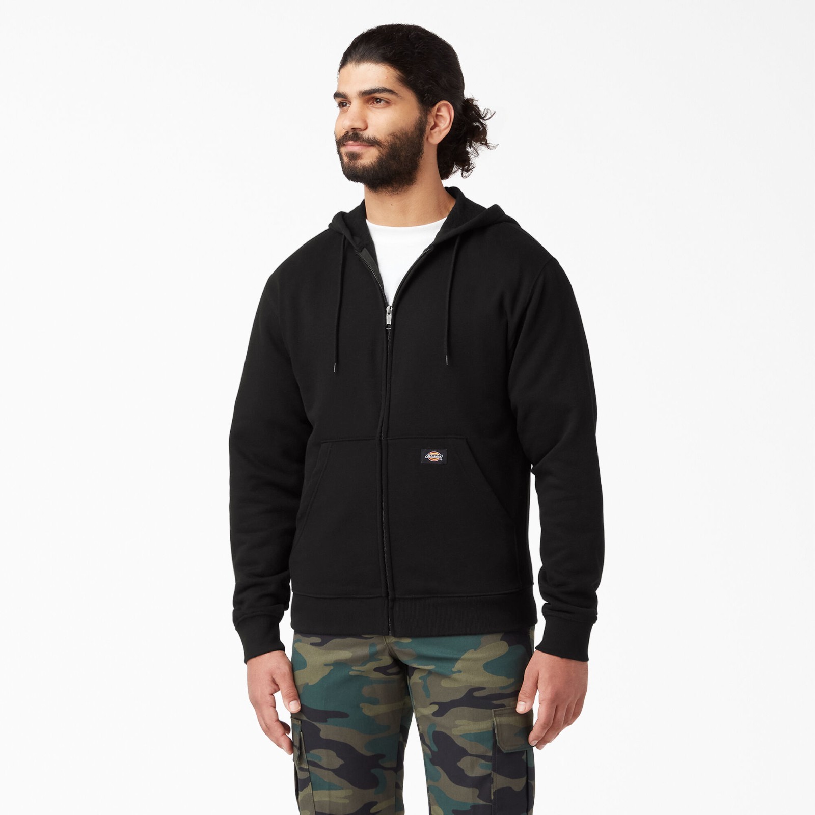 Dickies Midweight Fleece Full Zip Hoodie Sweatshirt, Dickies TW291 BK, NWT, Blac