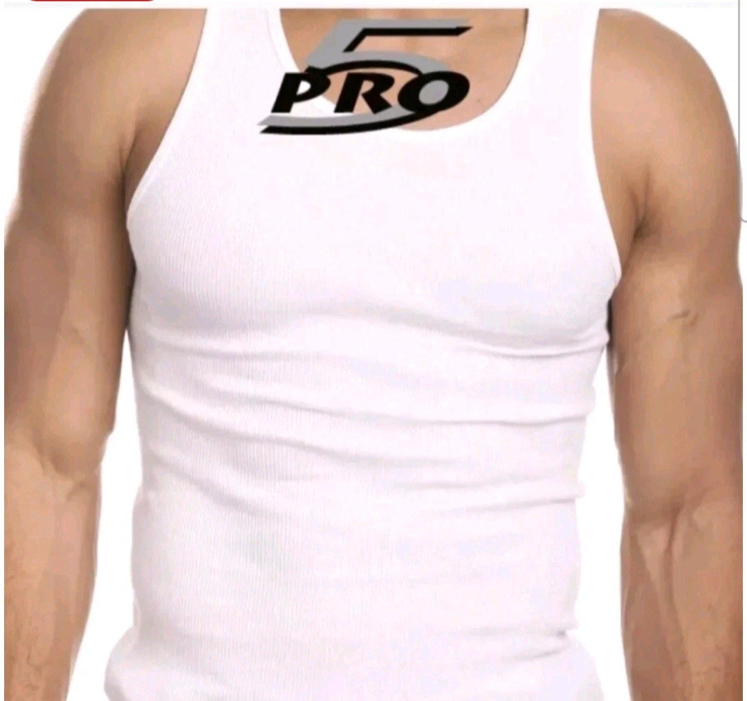 3 PACK PRO 5 MENS A-SHIRTS COTTON UNDER SHIRT WIFE BEATER S-5XL