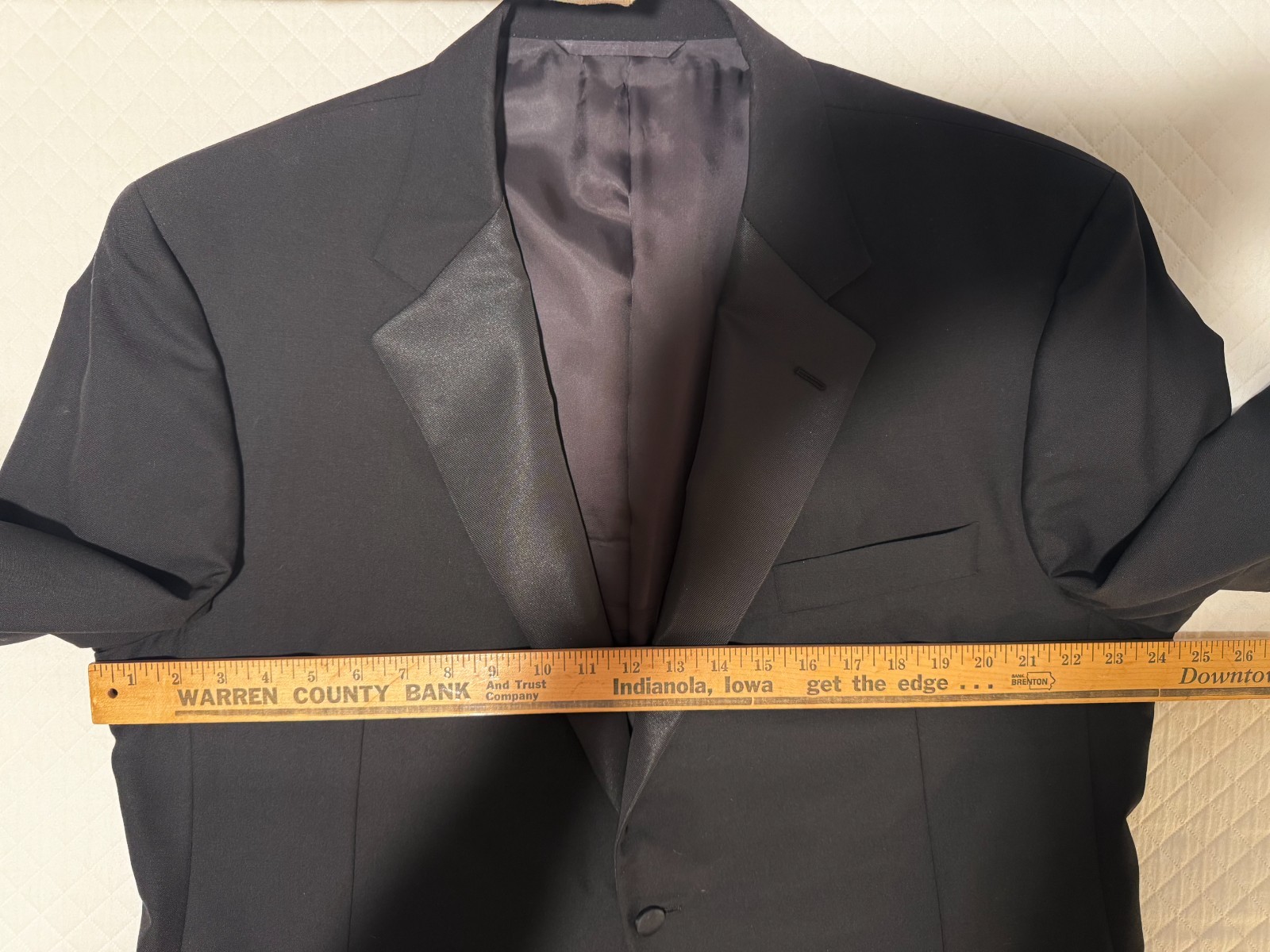 HICKEY FREEMAN Men’s 2 Piece Black Tuxedo Suit Jacket Size 46-R