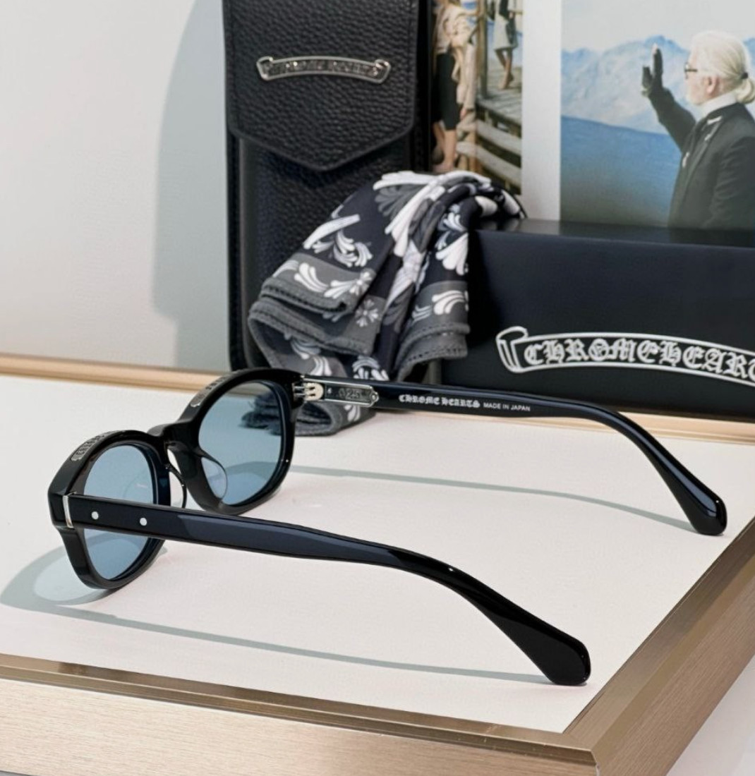 Eyewear Chrome Hearts Lowrider Street Black Blue Lenses HQ Materials 142mm