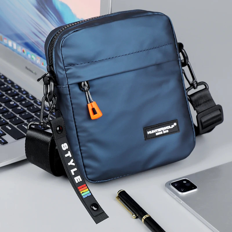 Simple Mini Men Crossbody Bag For Phone Side Bag Casual Waterproof PU Leather