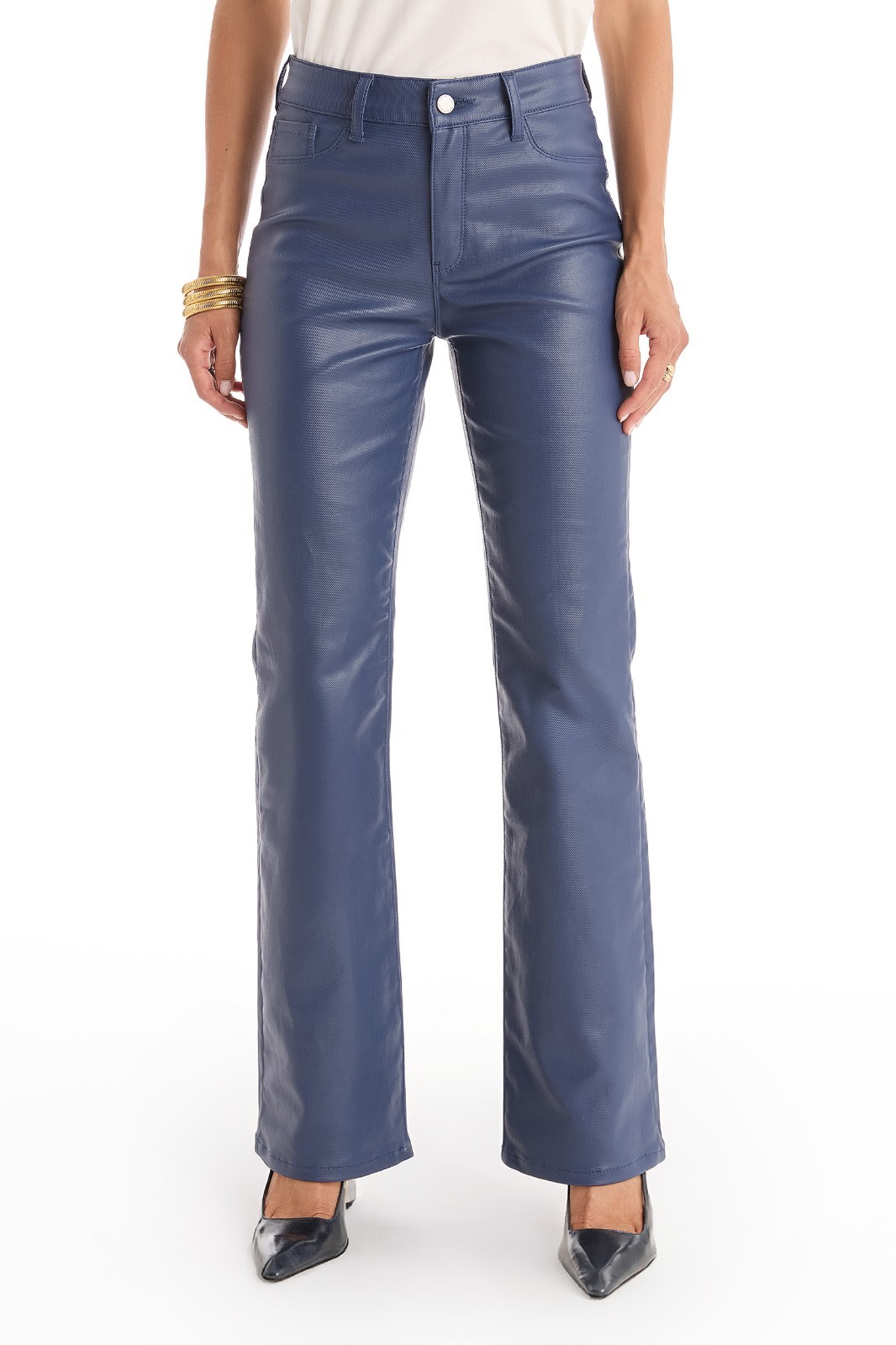 Aria Coated Flare Jean Sapphire Classic and Petite THE NOLI SHOP