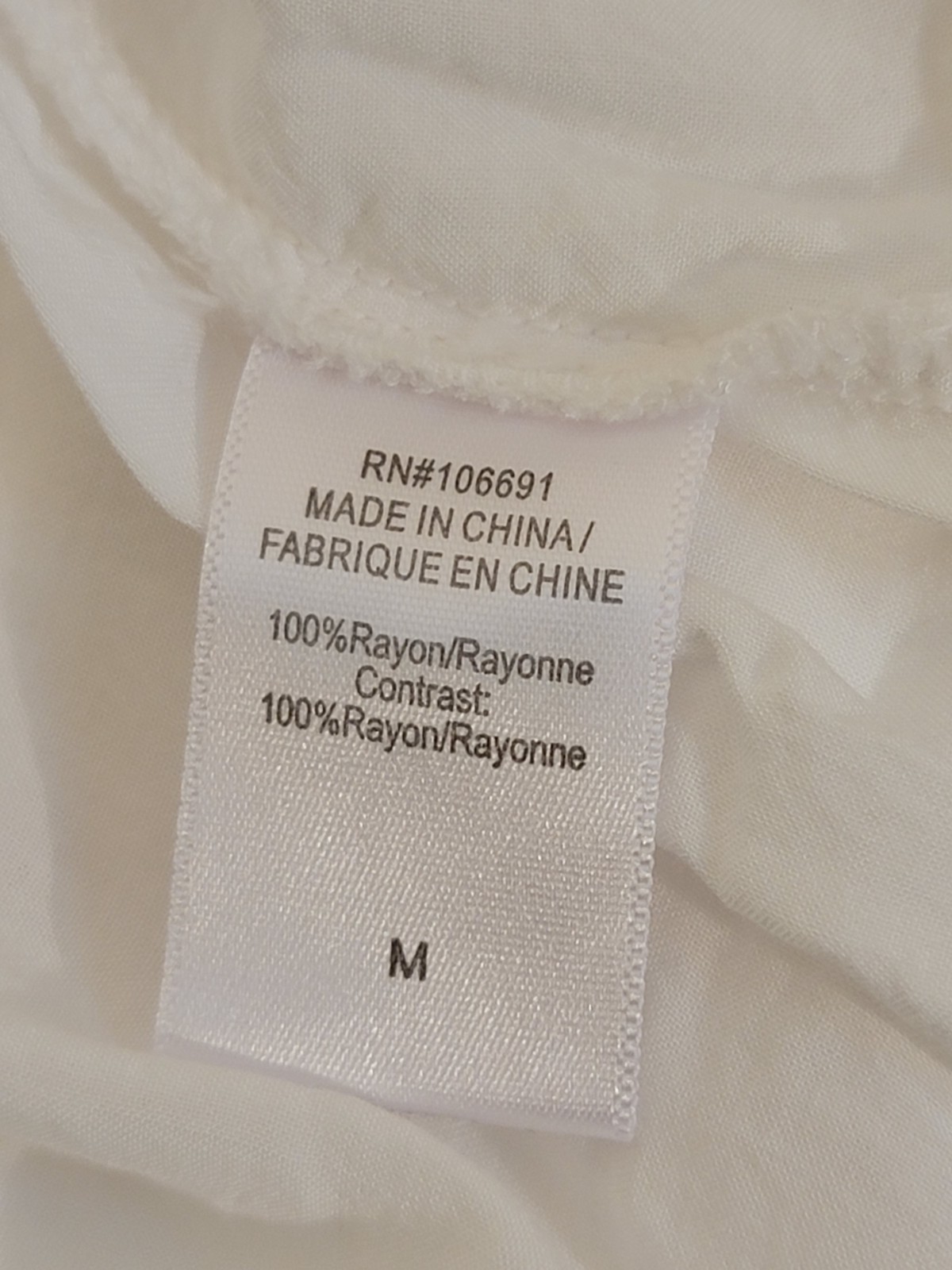 YFB Set Womens Medium White Eyelet Blouse & Skirt Lined 100% Rayon Hand Wash