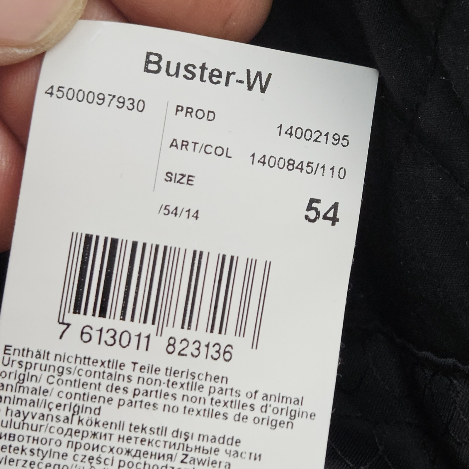 Strellson Metallic Black Jacket Buster W Waxed Moto Utility 54 (US 44) Swiss
