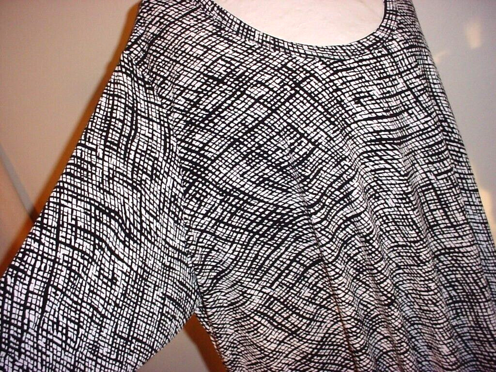 Woman Within Plus Size 4X Top 3/4 Sleeve Stretch Knit Longer Length