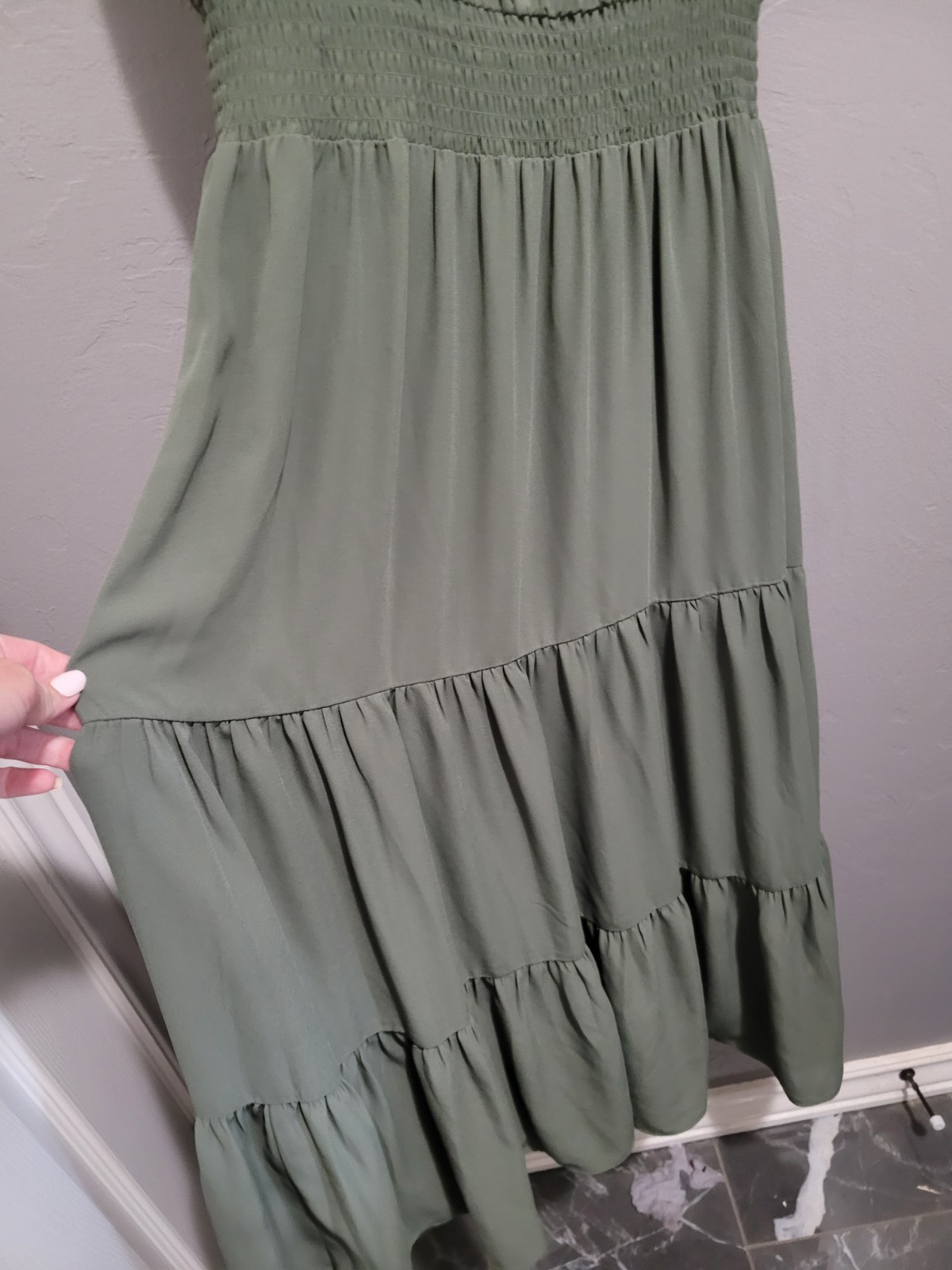 New with tags Nanette Lepore maxi dress with tiered skirt and flutter Sleeves 12