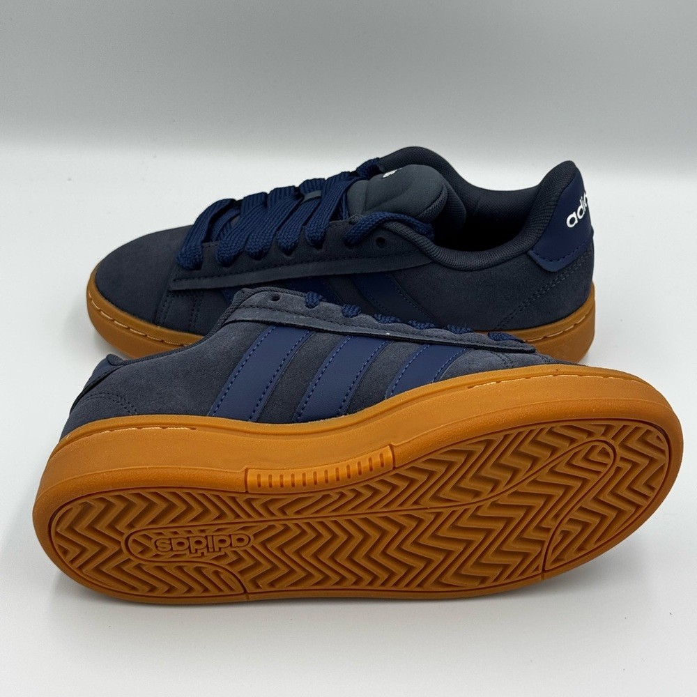 Unisex Adidas Grand Court Alpha Youth Sneakers Navy Gum Size 4
