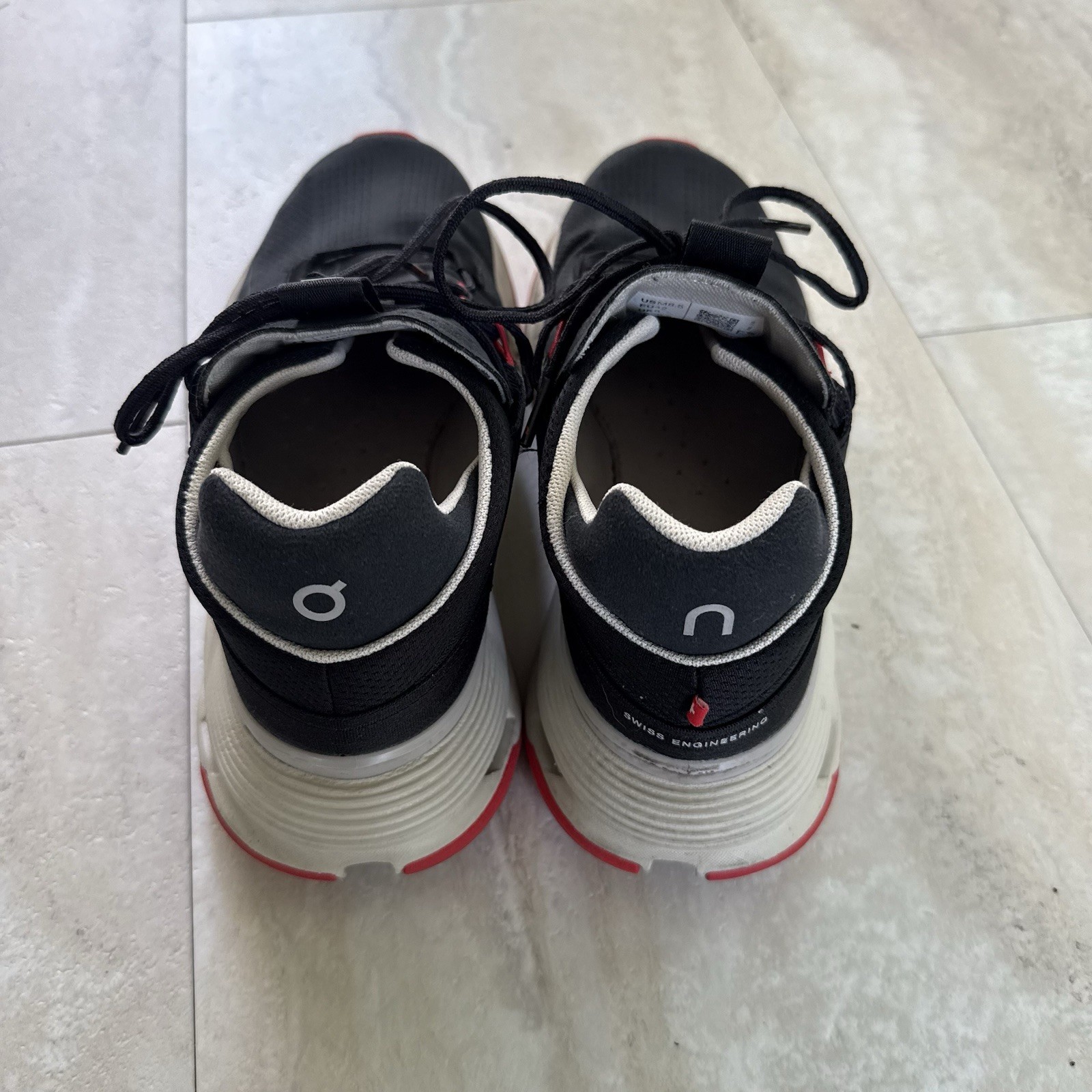 ON Cloud CloudNova 2 Black/Red Running Shoes Men’s 8.5
