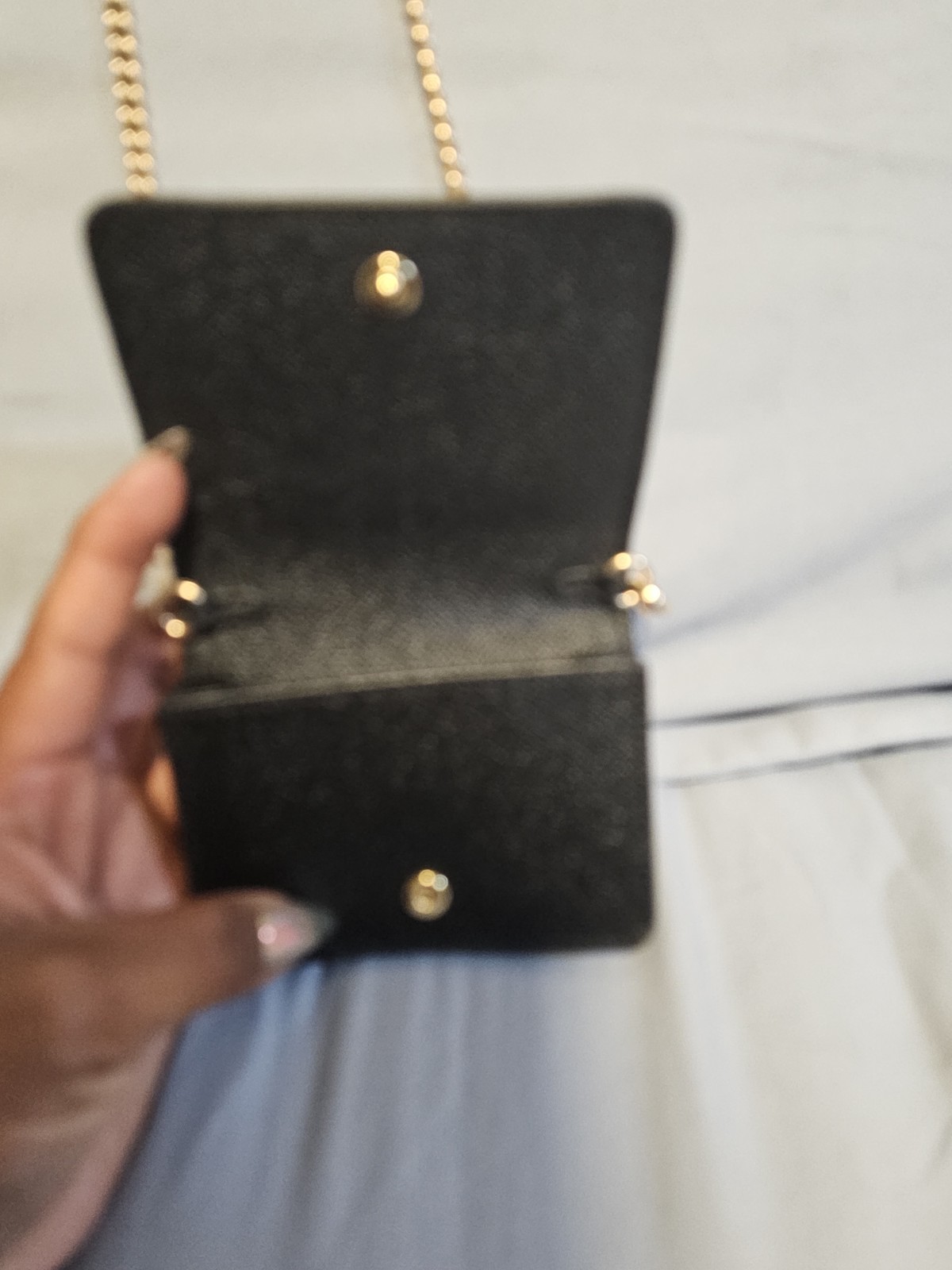 Coach Mini Leather Wallet On a Chain – Black (C0059)