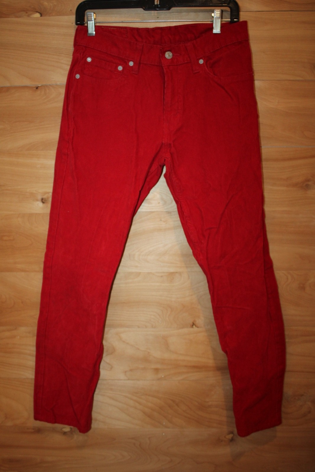 Levi’s 511 Slim Fit Red Corduroy Pants Men’s 30×30 Casual Stretch