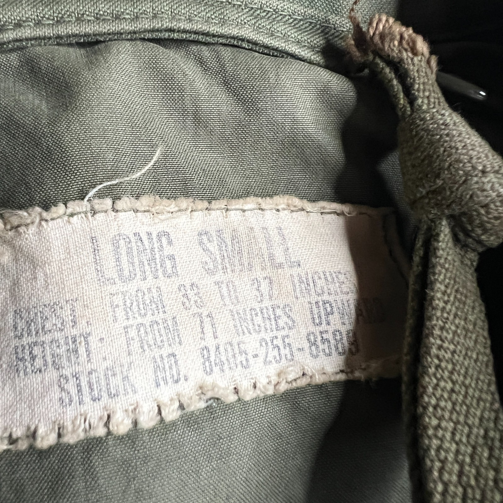 60s Vintage US Army M51 Field Jacket 8405-255-8589 Korean War Era Talon Zipper