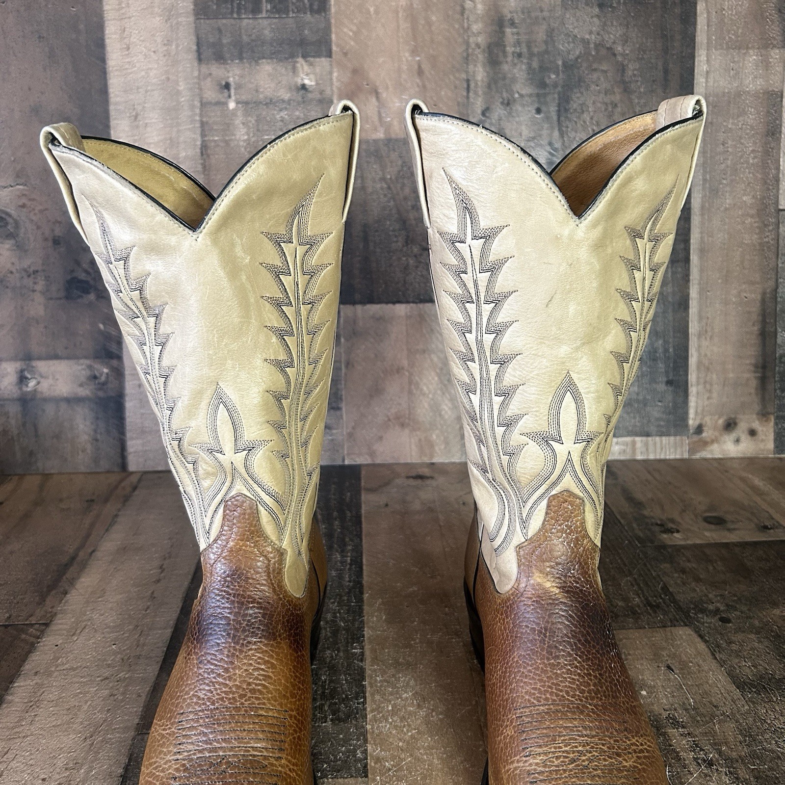 Tony Lama Vintage Bullhide Western Cowboy Boots Mens 10.5 D