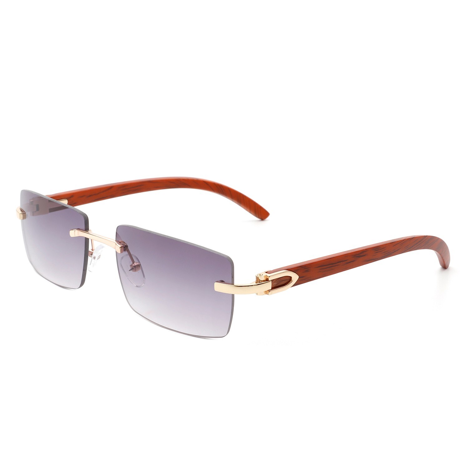 Rectangle Rimless Hip Hop Sunglasses Retro GAFAS Fashion Women Men Tinted SHADZ